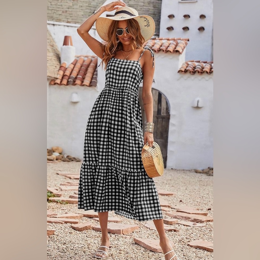 Plaid maxi dress